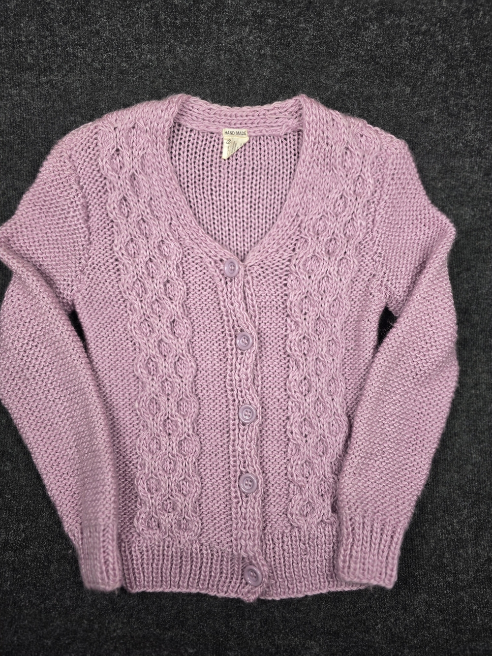 Vintage 80s C’est Joli Together by Laura Pink Cable Knit Cardigan Sweater S/M